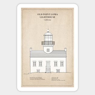 Old Point Loma Lighthouse - California - SBD Magnet